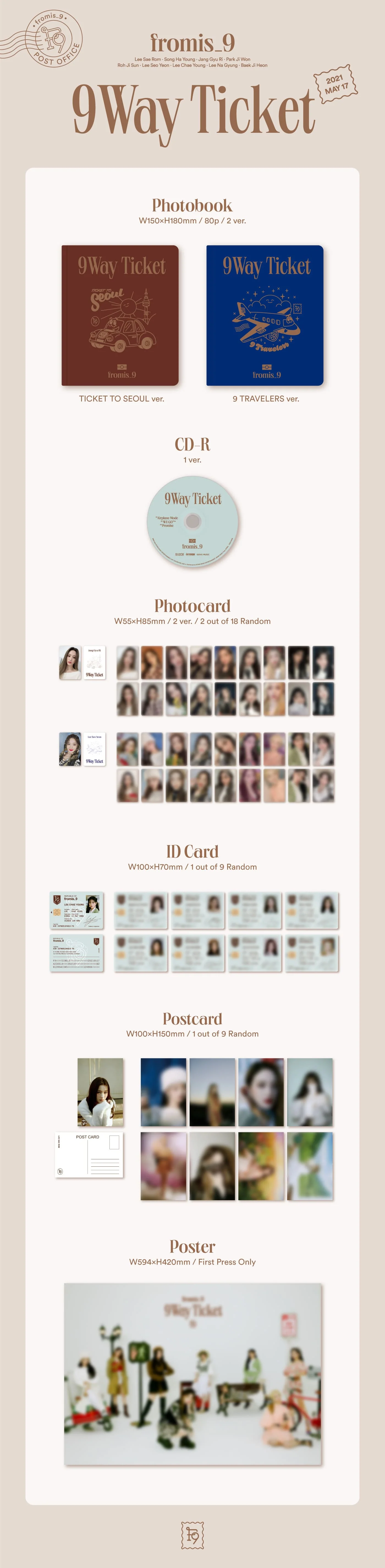 fromis_9 9 Way Ticket - Random ver - Image 2