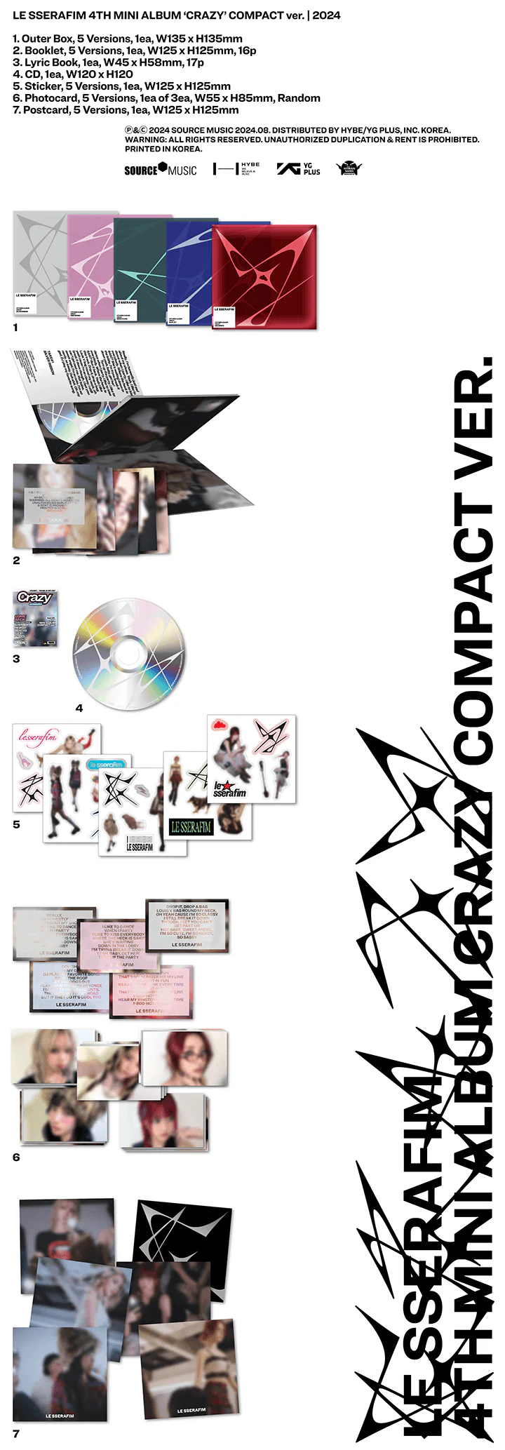 LE SSERAFIM CRAZY - Random Compact - Image 2