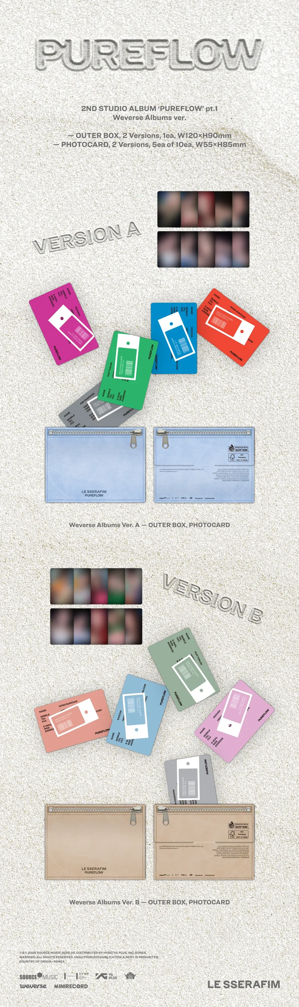 LE SSERAFIM ‘PUREFLOW’ pt.1 - Random Weverse Album - Image 2