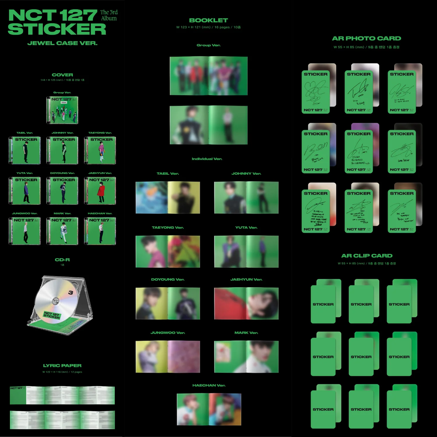 NCT 127 Sticker - Random Jewel Case - Image 2