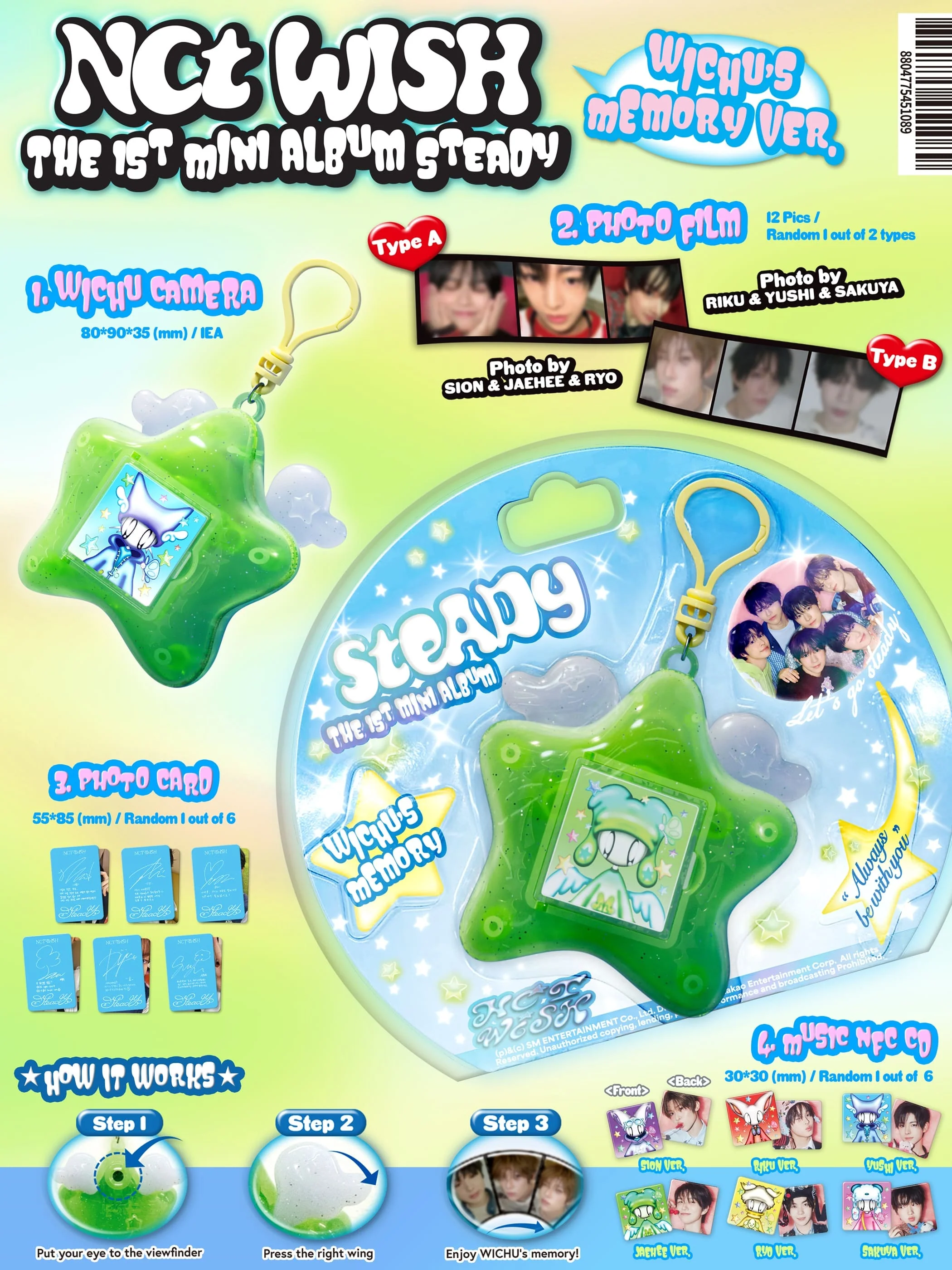 NCT WISH Steady - Wichu's Memory Keyring - Image 2