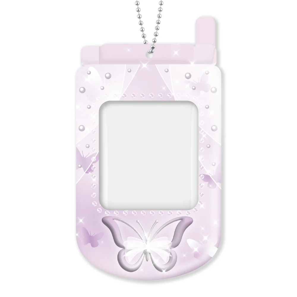 Purple Ribbon Butterfly Phone Photocard Holder