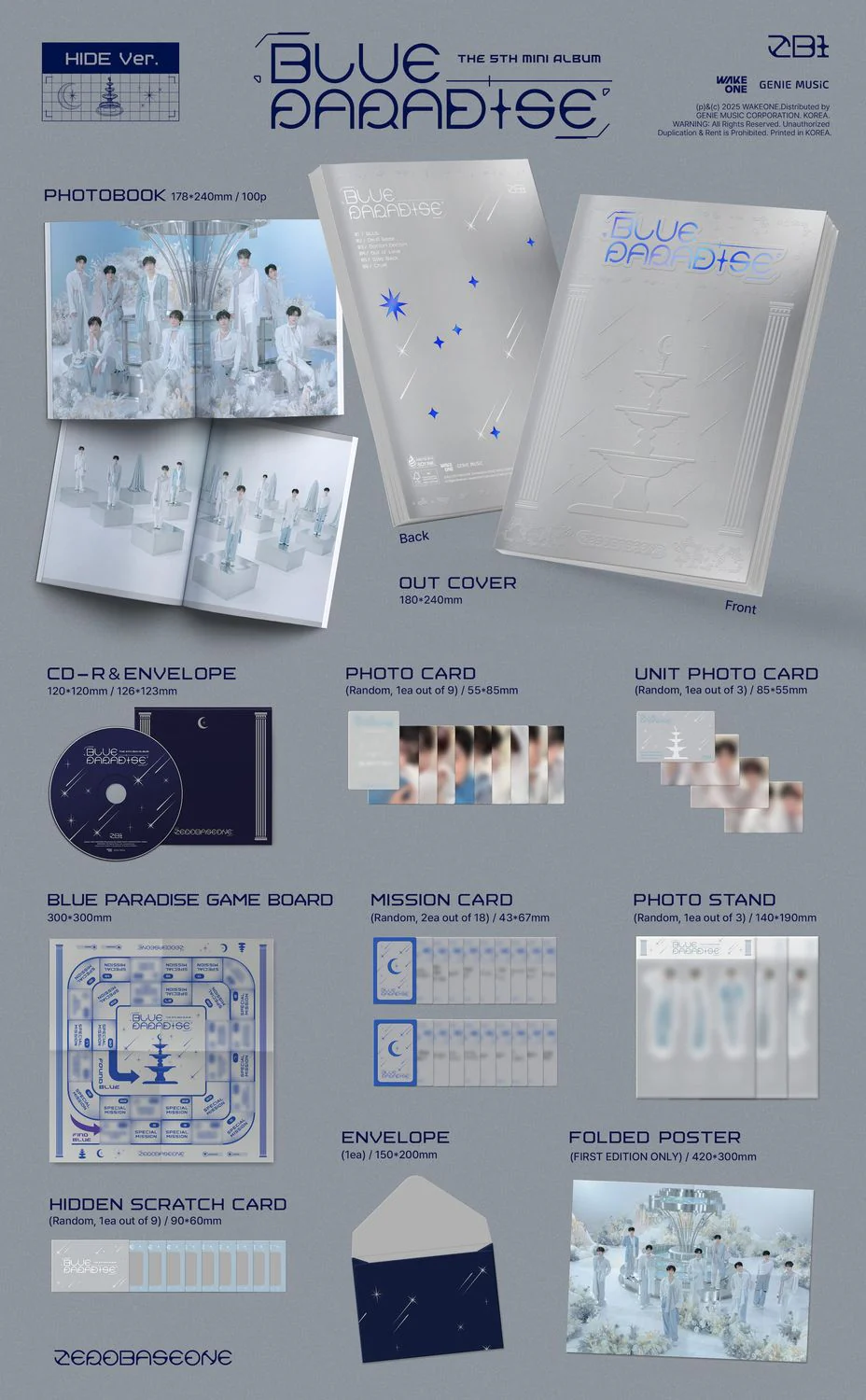 ZEROBASEONE BLUE PARADISE - Random ver - Image 3